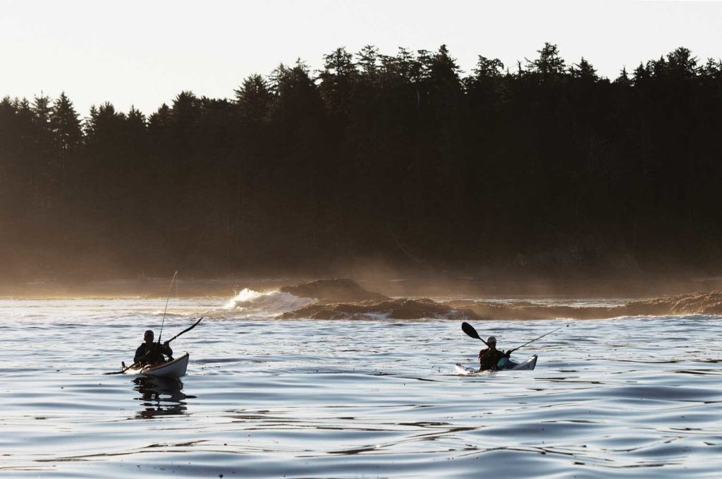 Sea kayakers at Kyuquot Sound, BC