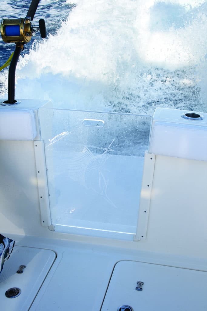 Insetta 45 Diesel fishing boat offers a clear transom gate