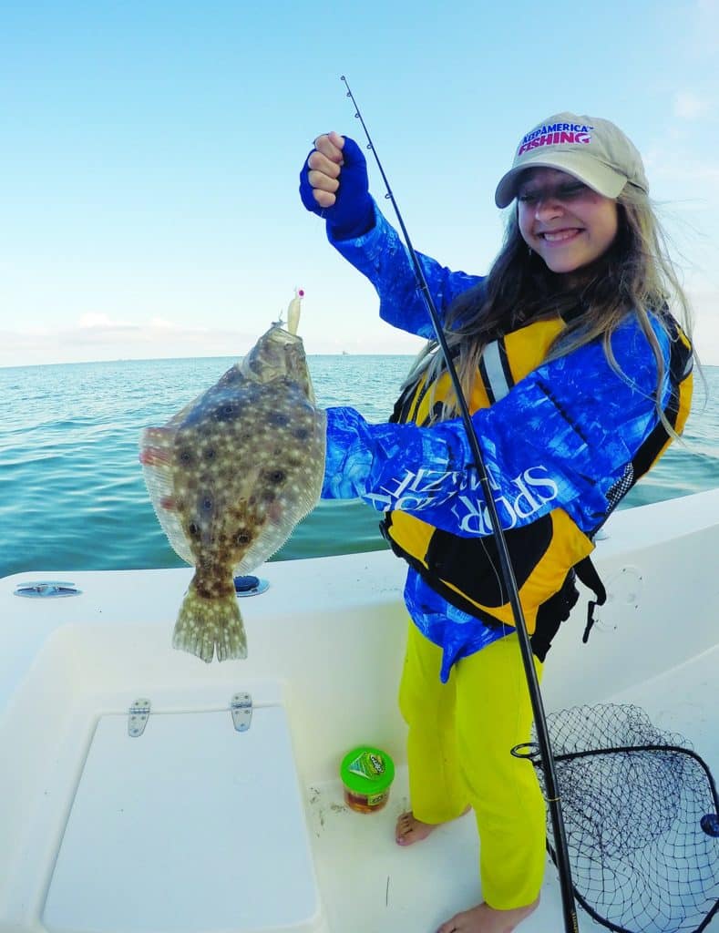 Fishing North Carolina's Outer Banks - girl and flounder