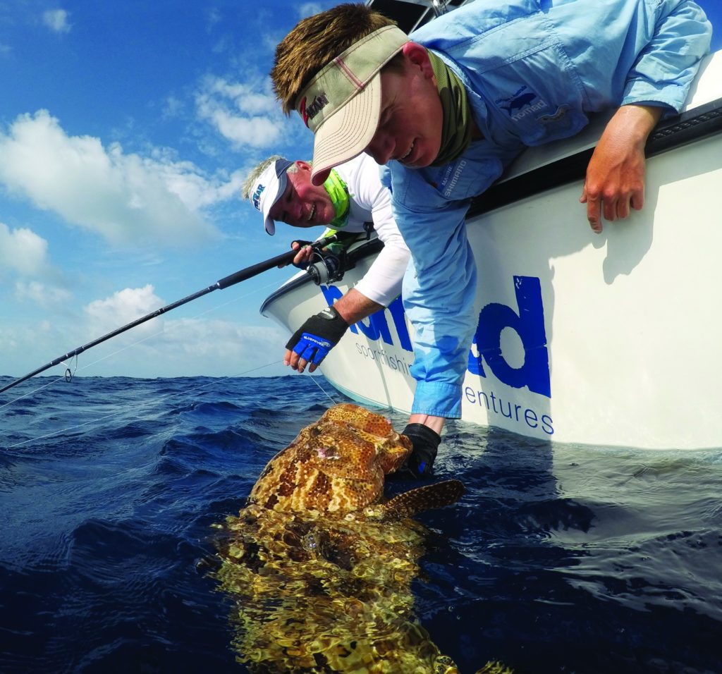 fishing Australia's Great Barrier Reef flowery cod saltwater game fish