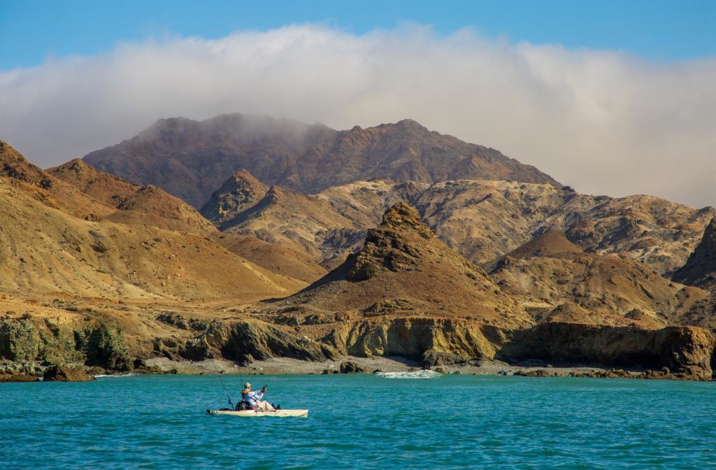 A perfect morning for kayak fishing off Baja's Cedros Island