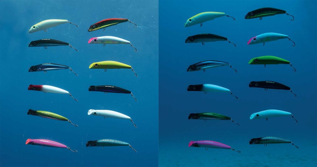 Lures in clear water
