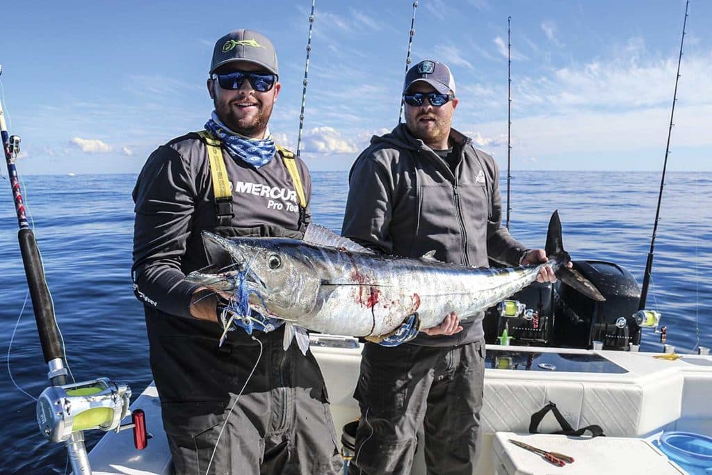 Wahoo caught on speedy trolling tackle