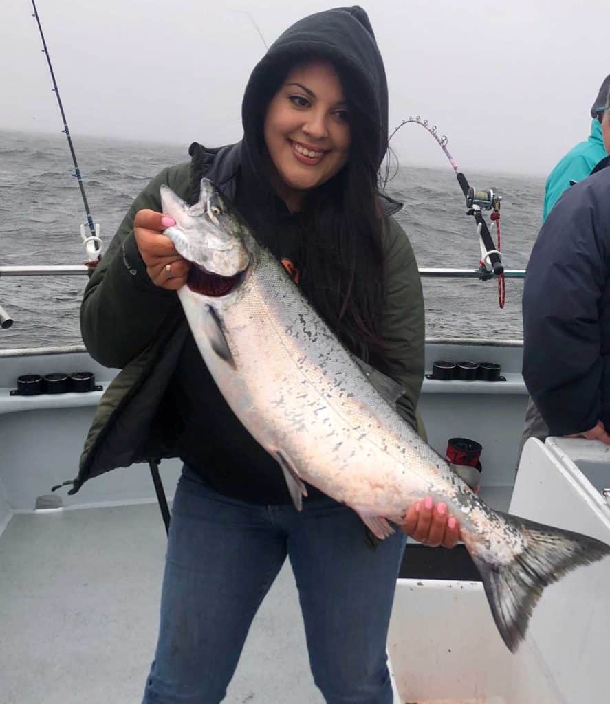 A nice salmon caught