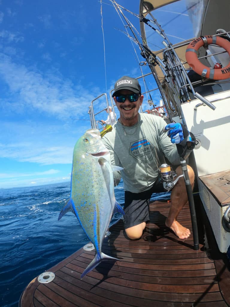 Bluefin trevally caught on a popper