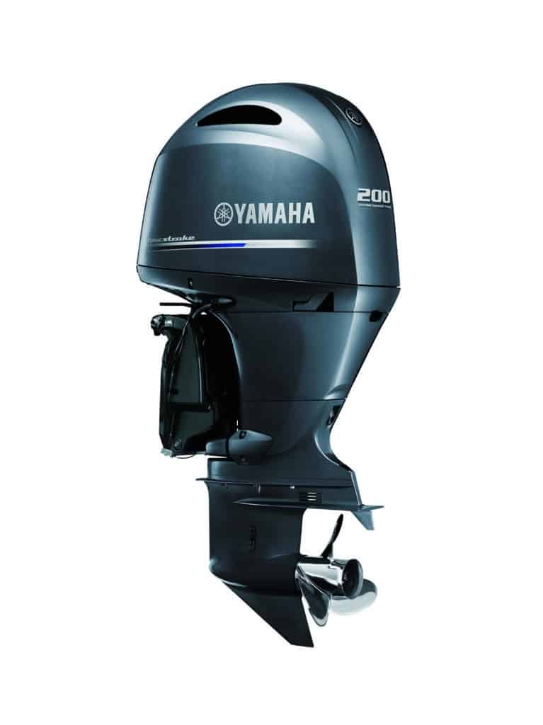 Yamaha Marine's F200 I-4 outboard is compact and efficient.