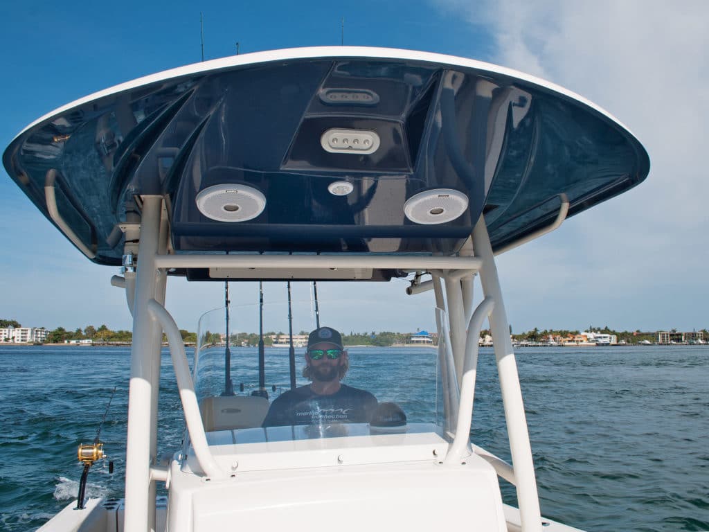 Cobia 261CC center console saltwater fishing boat hardtop