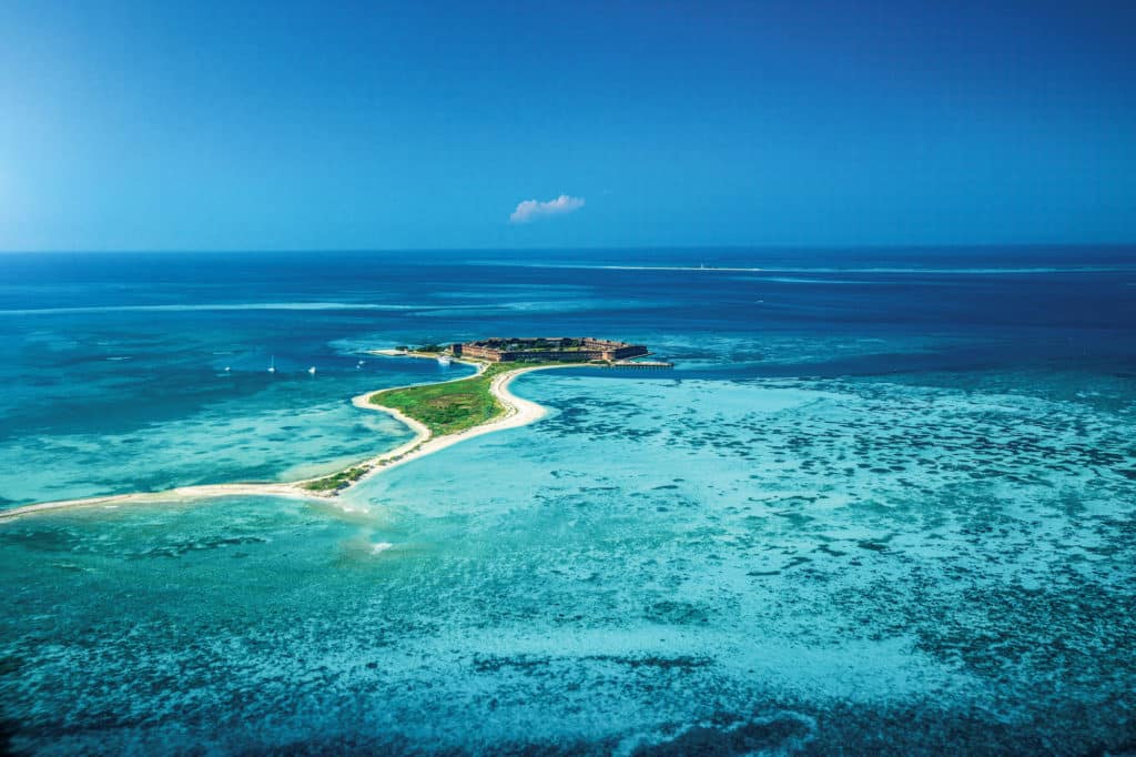 Dry Tortugas from overhead