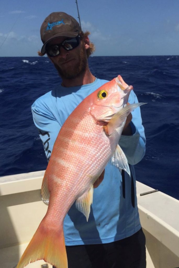 Yelloweye snapper caught on electric reel