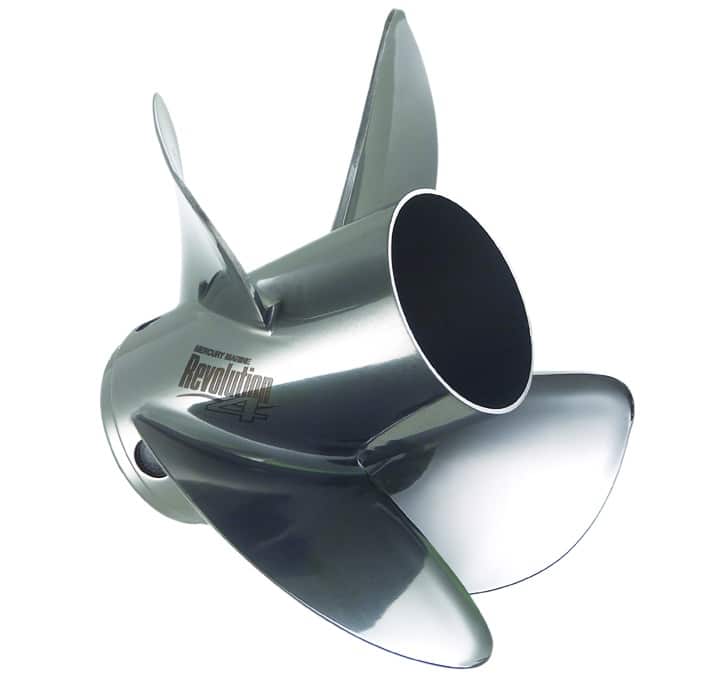Four-blade propellers can boost acceleration performance.