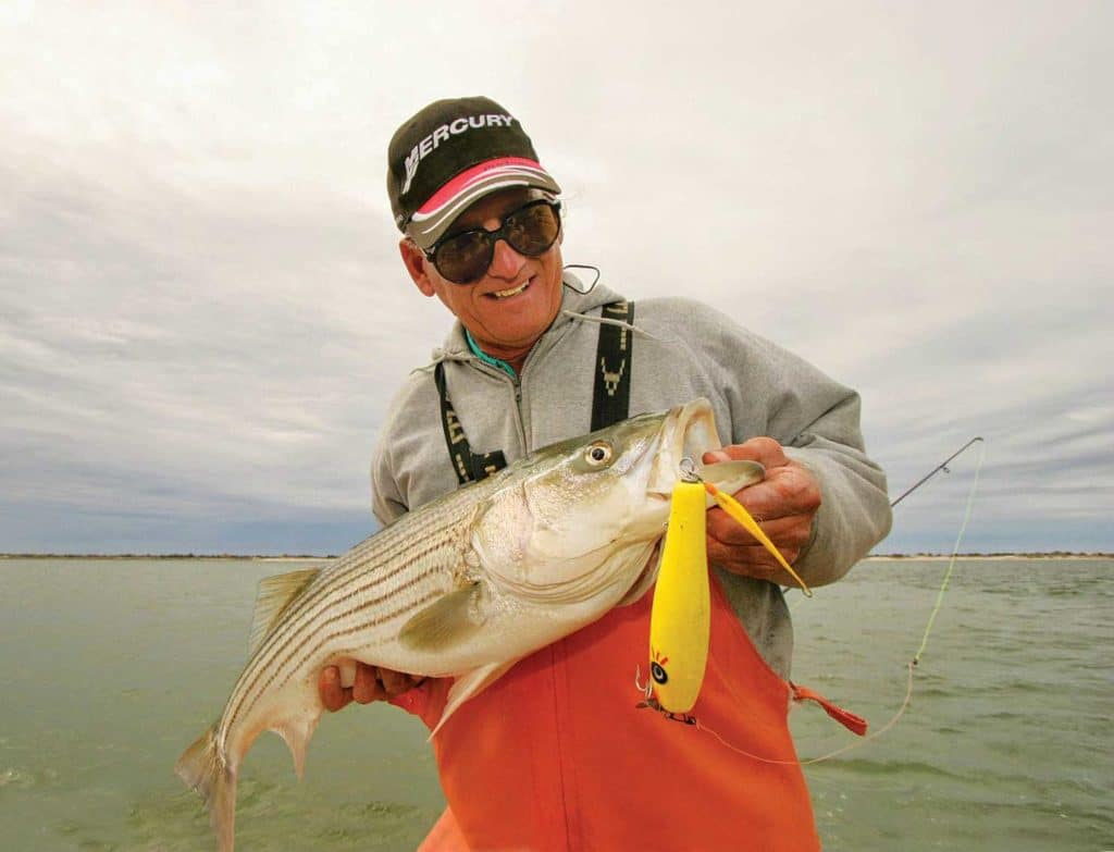 fishing for striped bass in Long Island