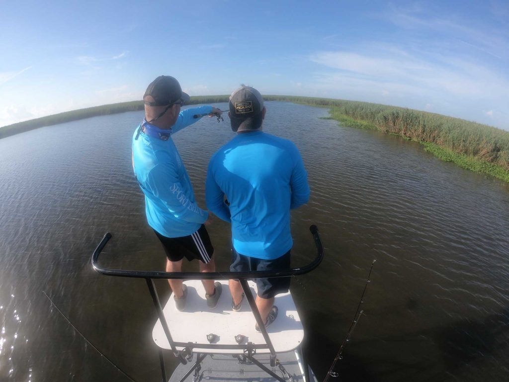 Catching Redfish in the Muddy Mississippi Marsh