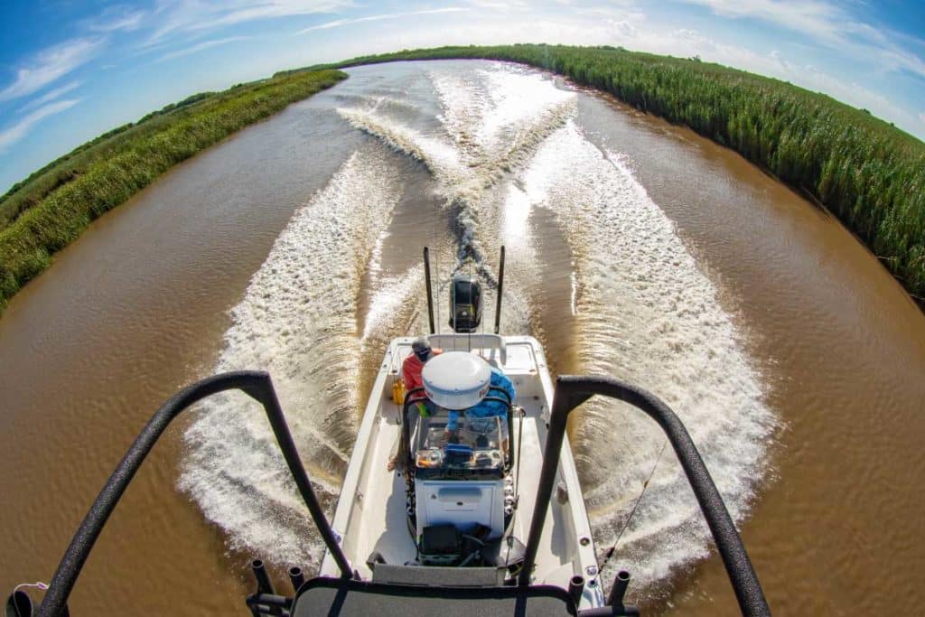 Catching Redfish in the Muddy Mississippi Marsh