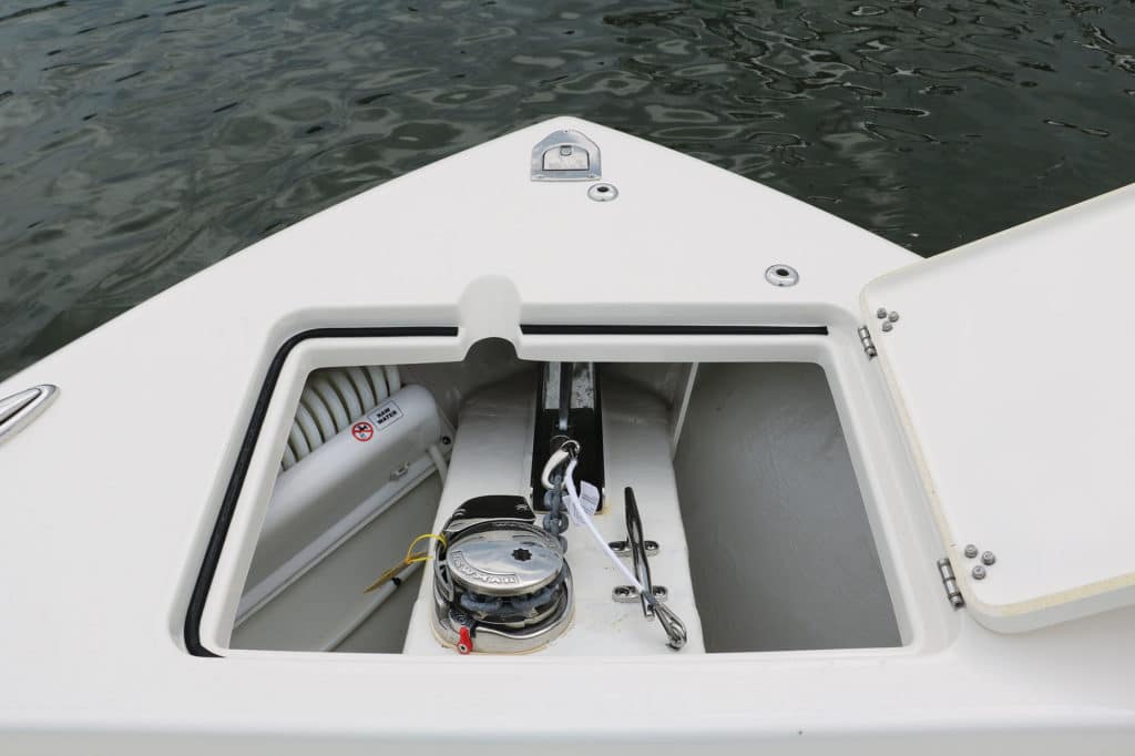 Cobia 240 DC anchor locker