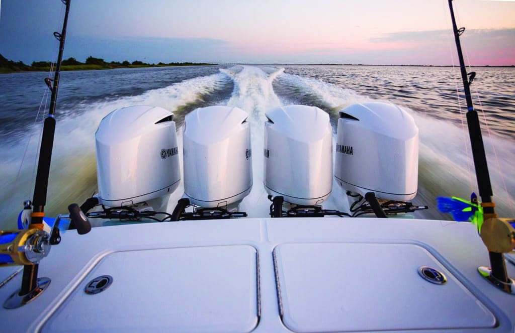 Quad Yamaha F350 outboards