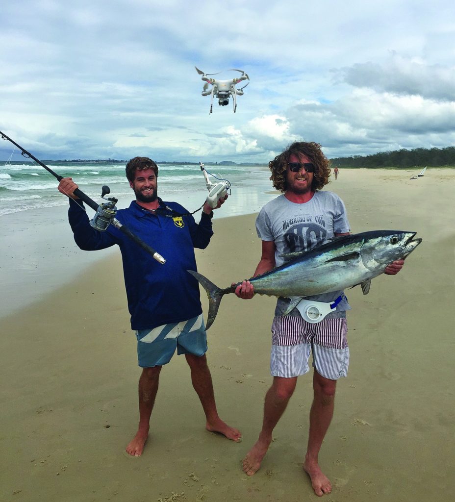Drones and fishing -- longtail tuna off Australia coast