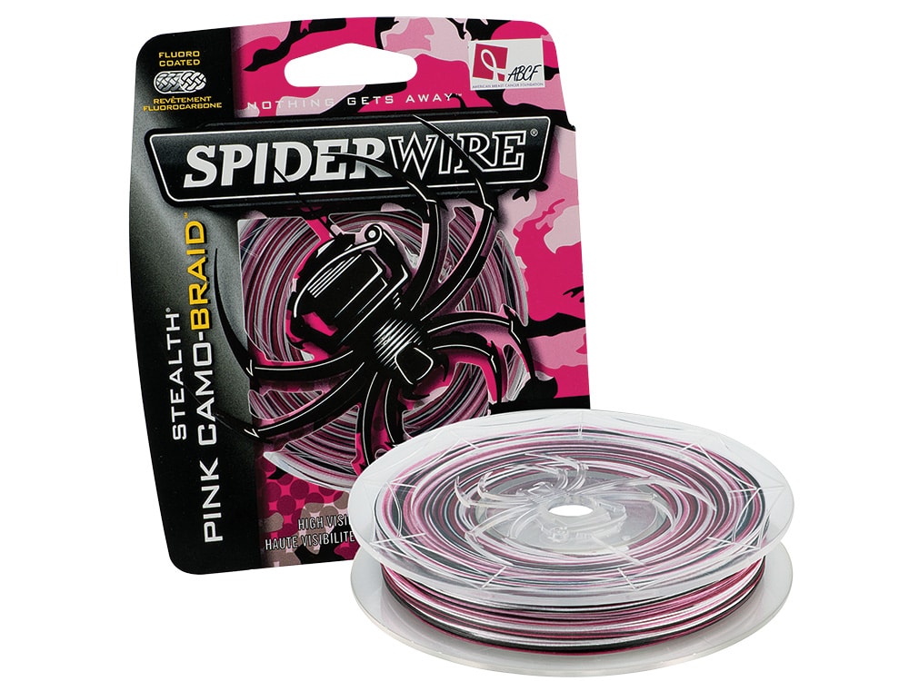 spiderwire stealth pnk camo saltwater fishing line new 2018