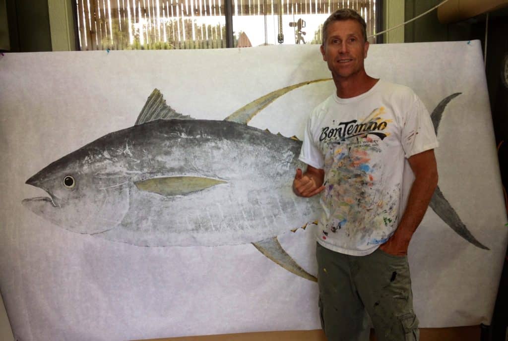 Gyotaku artist Brian Heustis