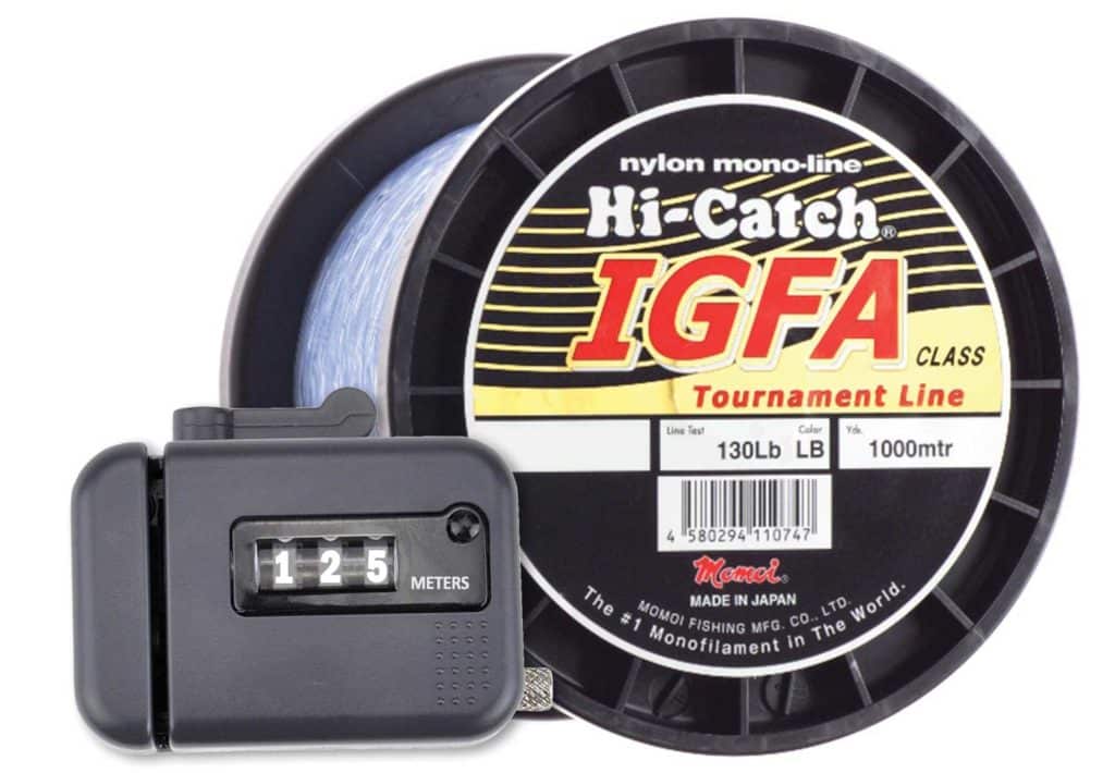 IGFA-rated monofilament fishing line spool