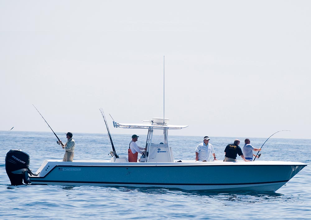 Contender 33T tournament saltwater center console fishing boat