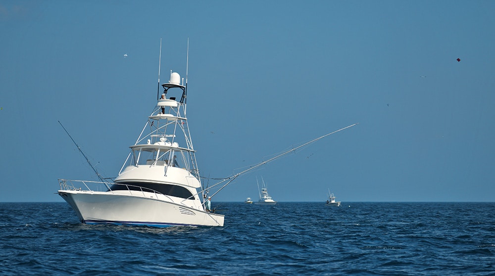 offshore boat on water