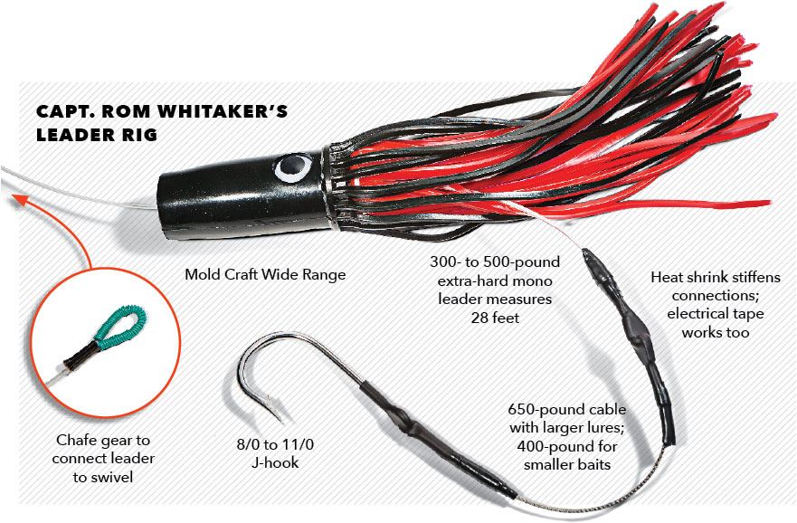 Capt. Rom Whitaker's leader rig for marlin trolling