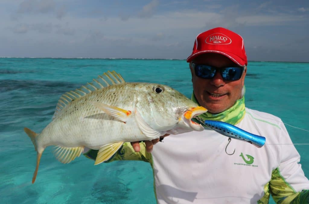 fishing Australia's Great Barrier Reef yellowlip emperor saltwater game fish