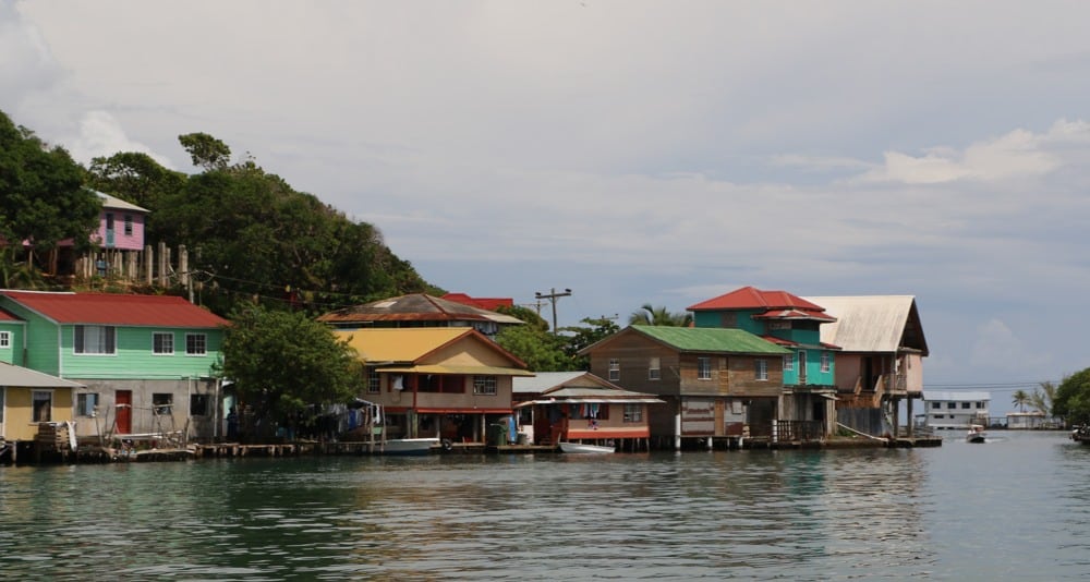 A small community on the coast of Roatan Island.