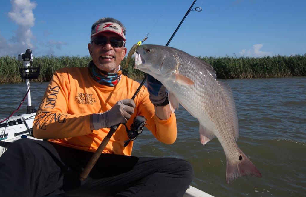 Venice Marsh Roseau Cane with Redfish