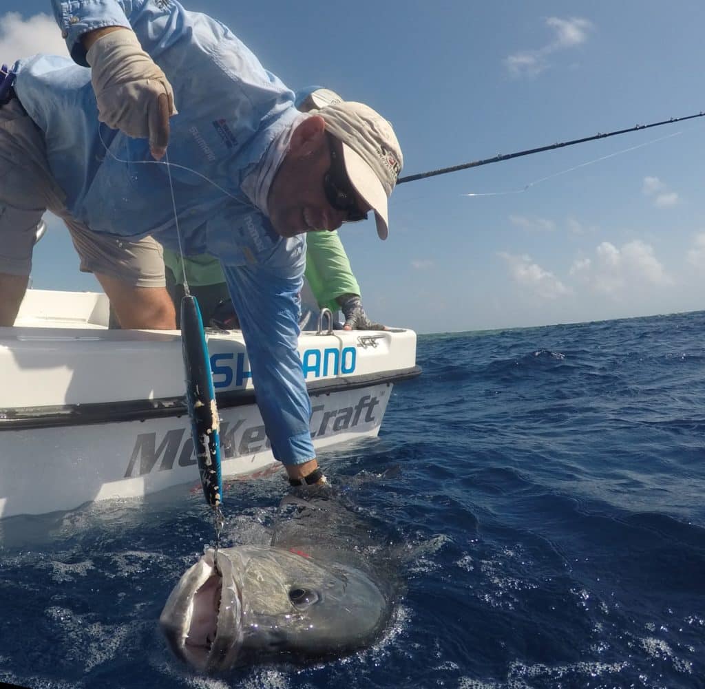 fishing Australia's Great Barrier Reef giant trevally saltwater game fish