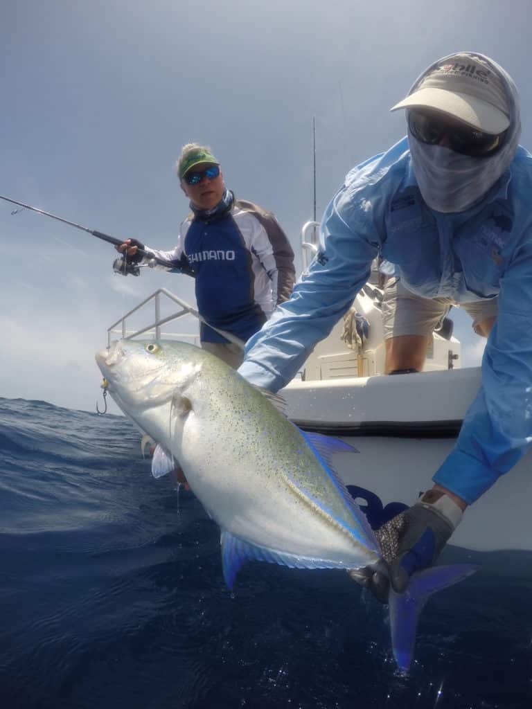 fishing Australia's Great Barrier Reef bluefin trevally saltwater game fish