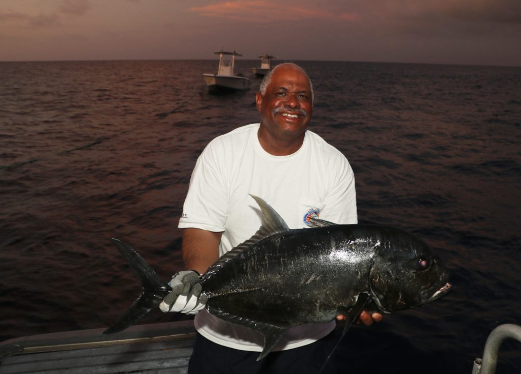 Australia's Great Barrier Reef — twilight giant trevally