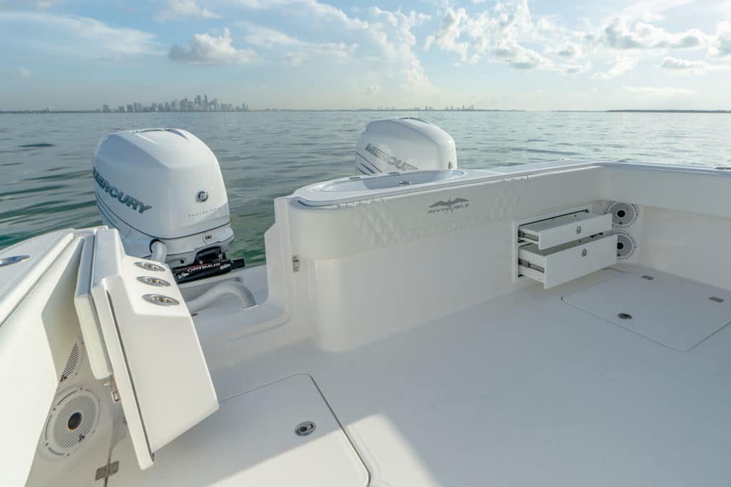 Invincible 33 Catamaran cockpit