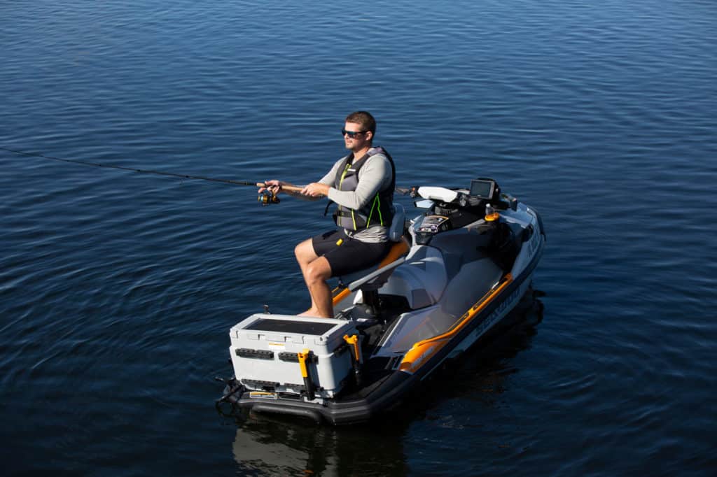 Sea-Doo FishPro Trophy 170 with a fisherman aboard