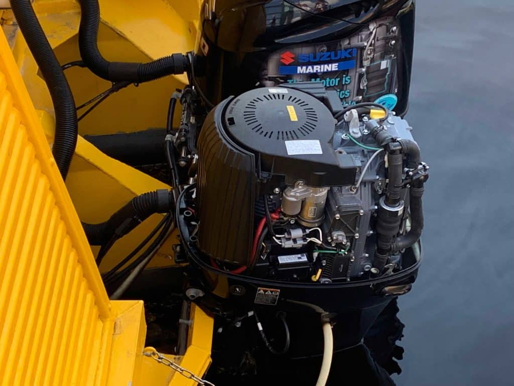 Suzuki outboard that pulls up microplastics