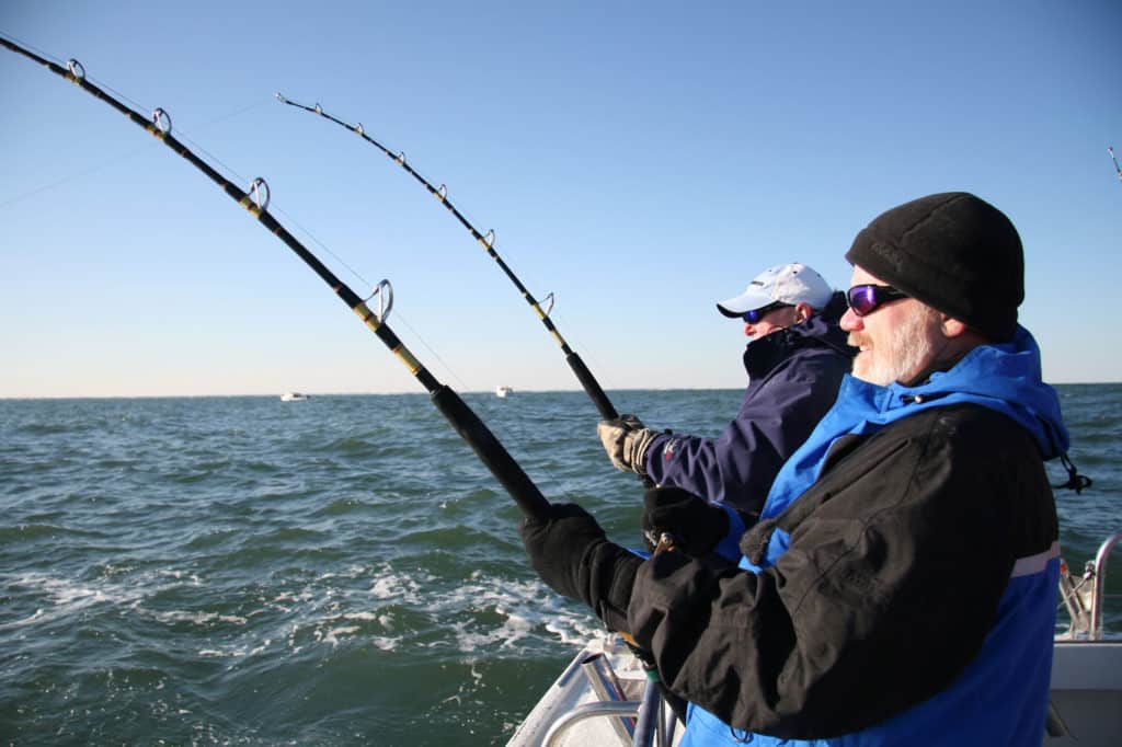 Two anglers fishing