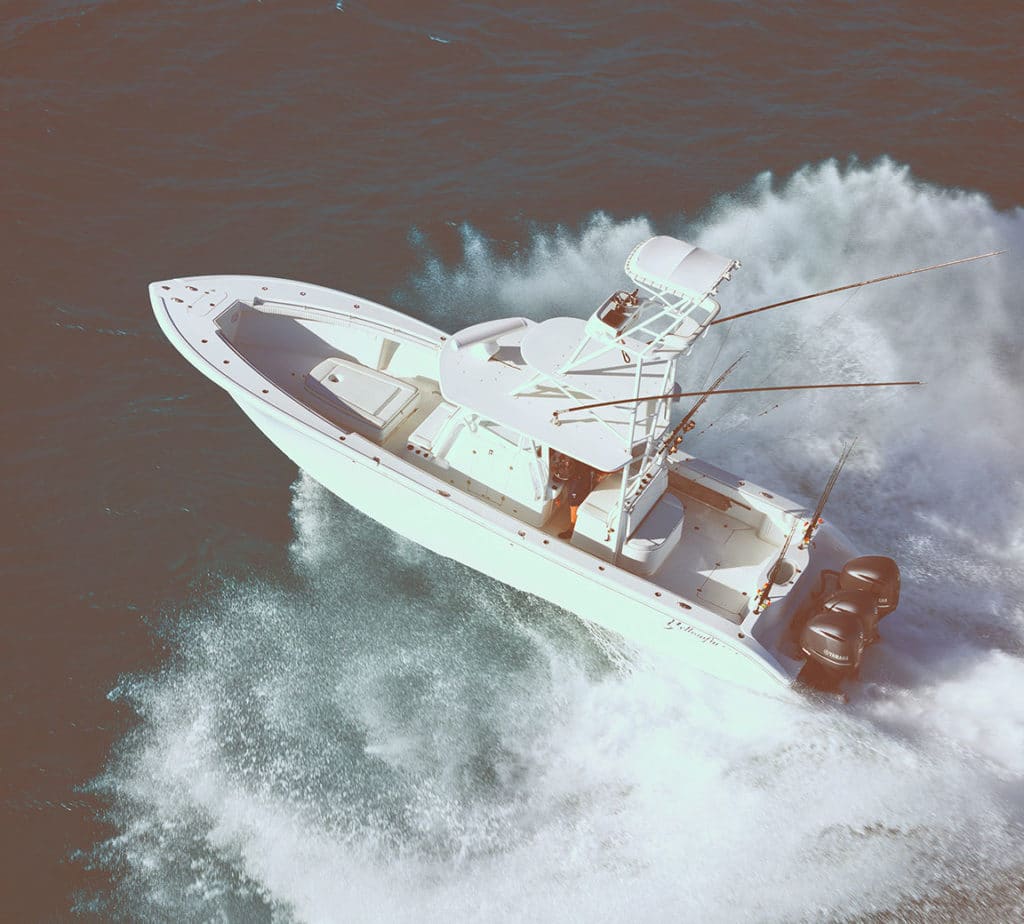 Gap tower on a boat