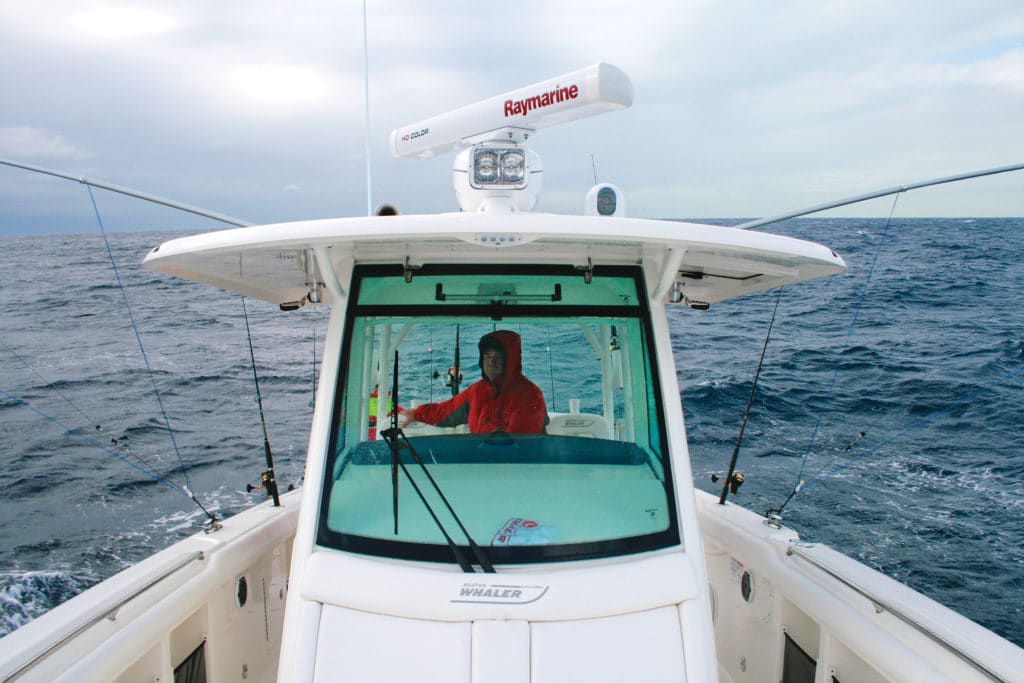 Windshield on a center-console