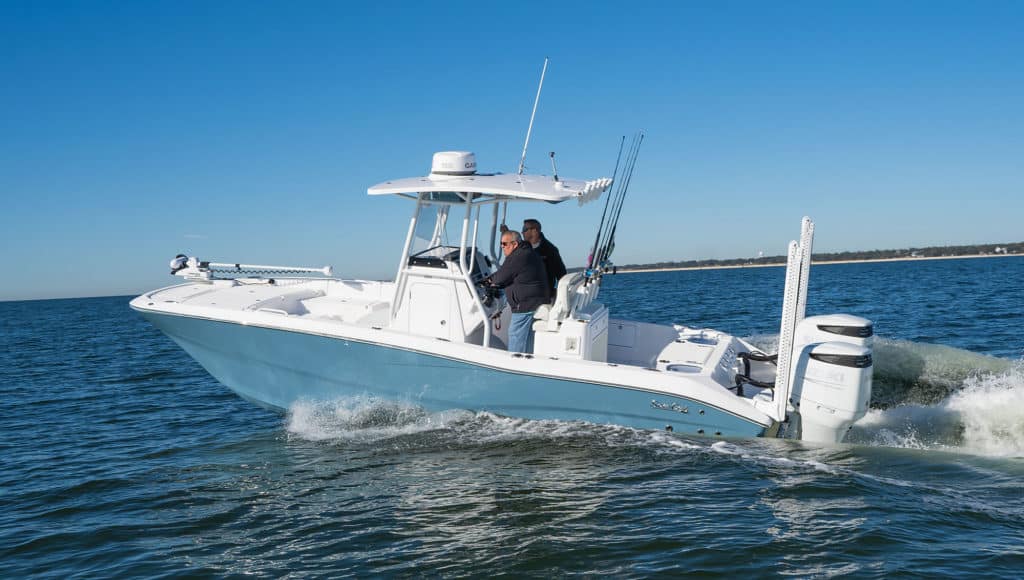 Sea Cat 260 Hybrid headed out to fish