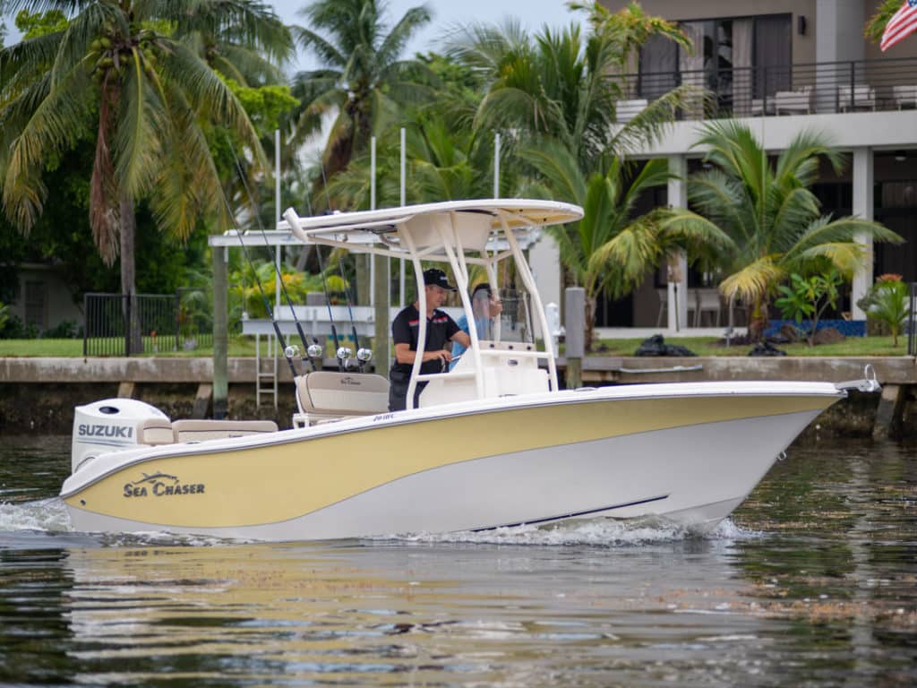 Cruising next to docks