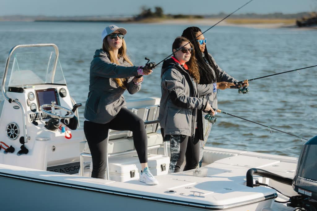Women anglers at the Academy event
