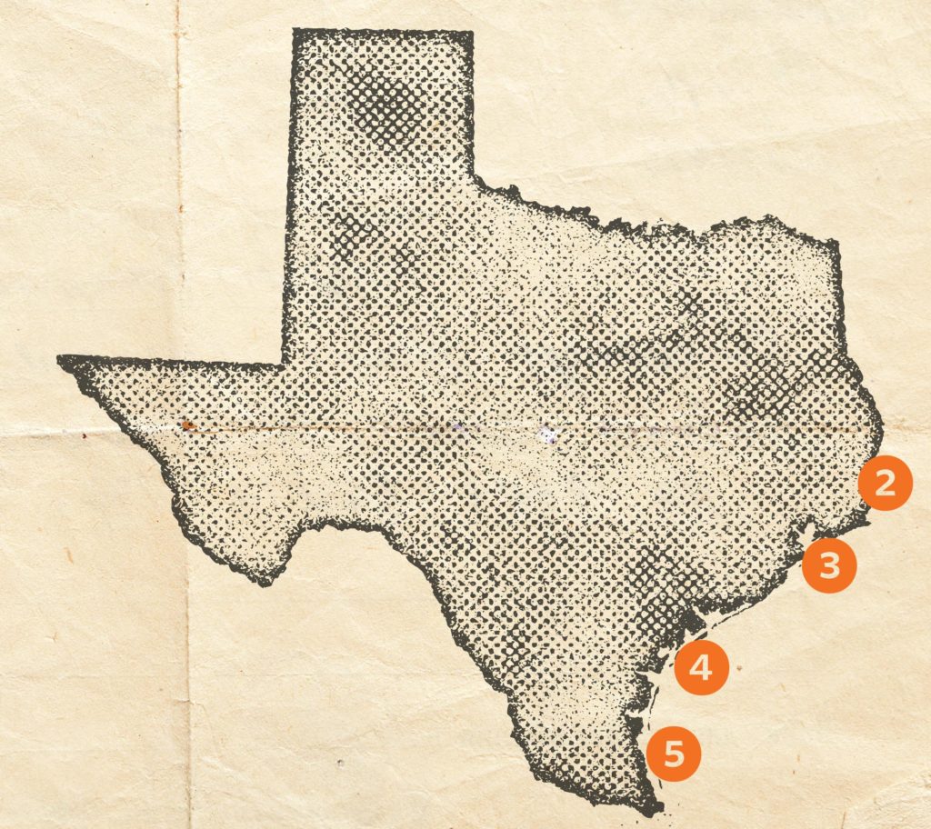 Texas trout fishing map