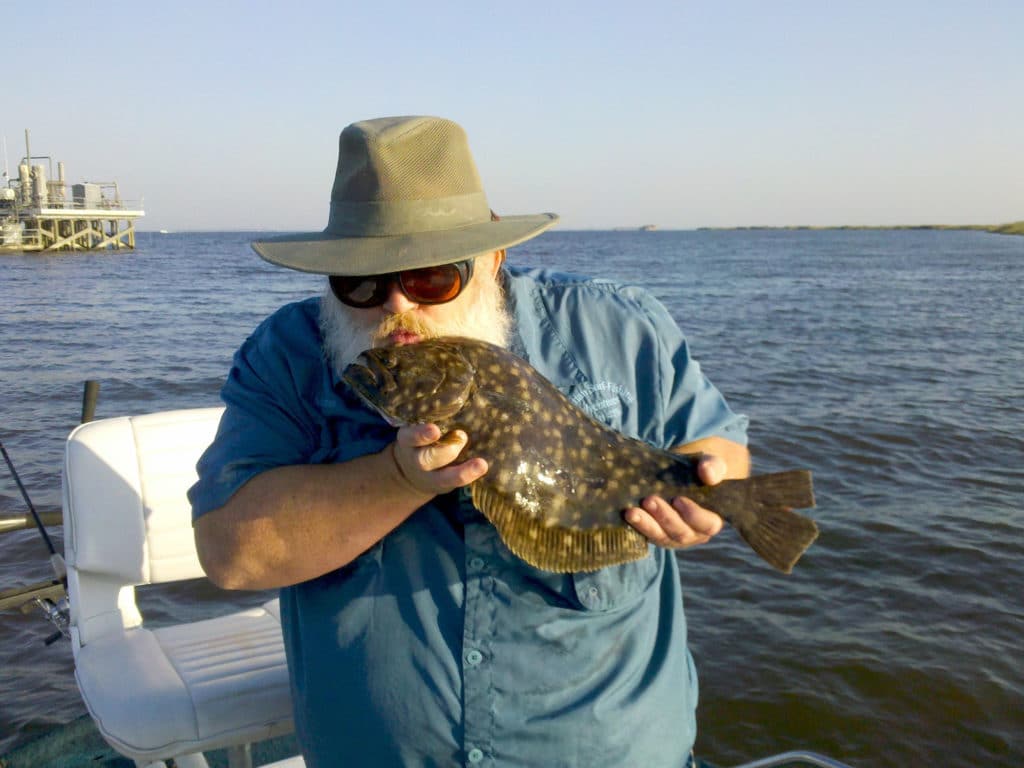 Big flounder on Sabine Lake