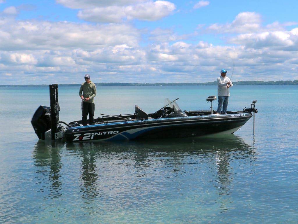 Fishing clear water on Grand Traverse Bay