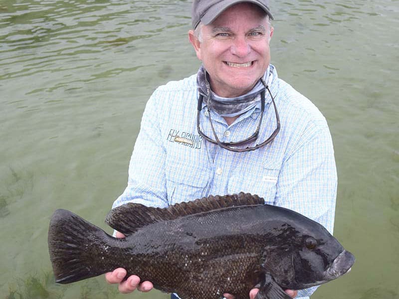 Record blackfish caught on fly