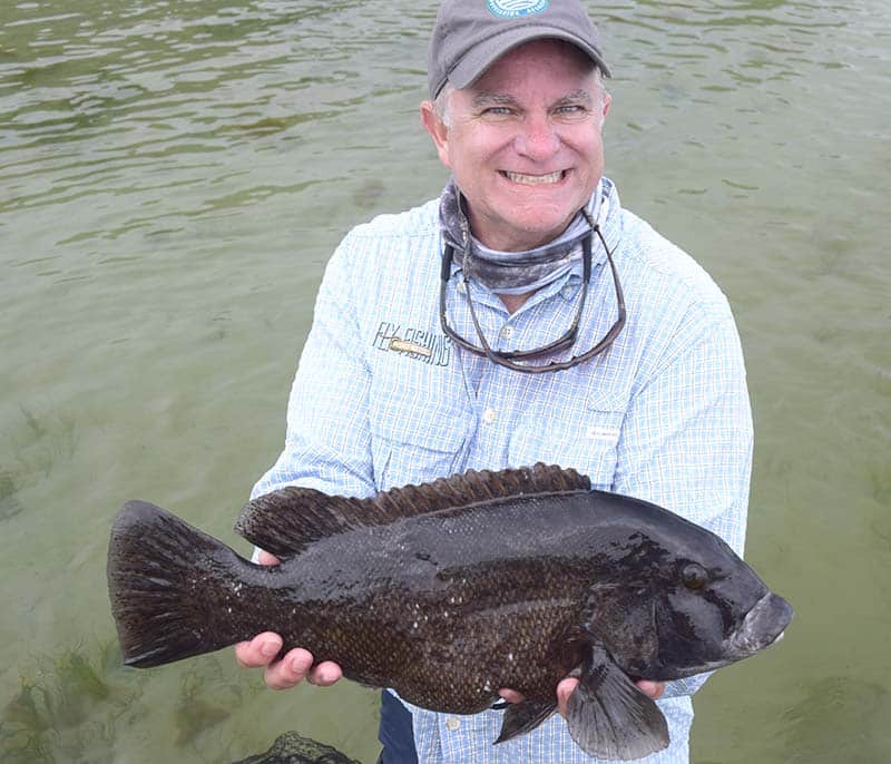 Record blackfish caught on fly