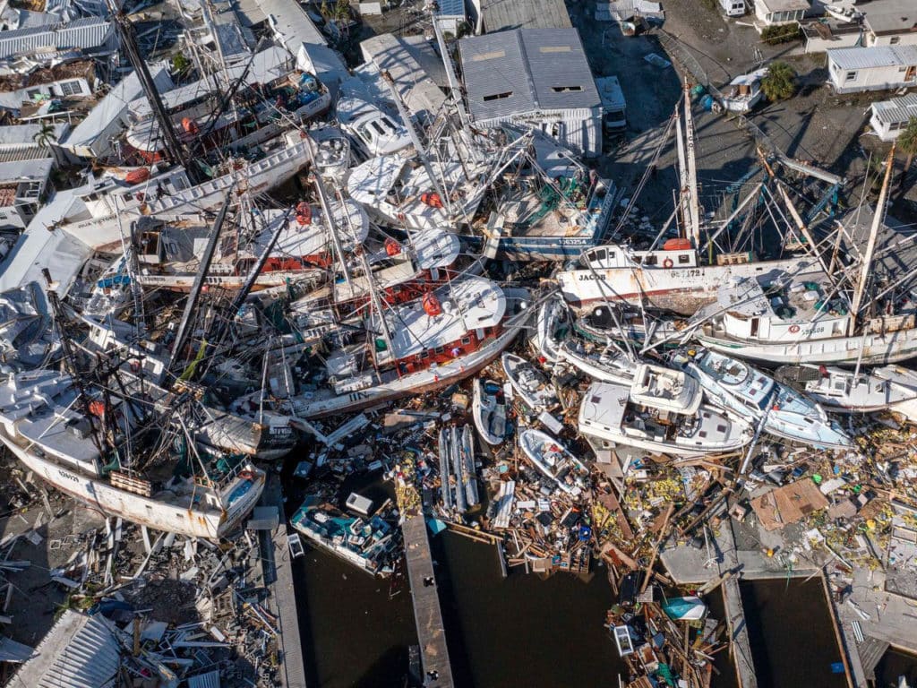 Hurricane Ian destroyed boats