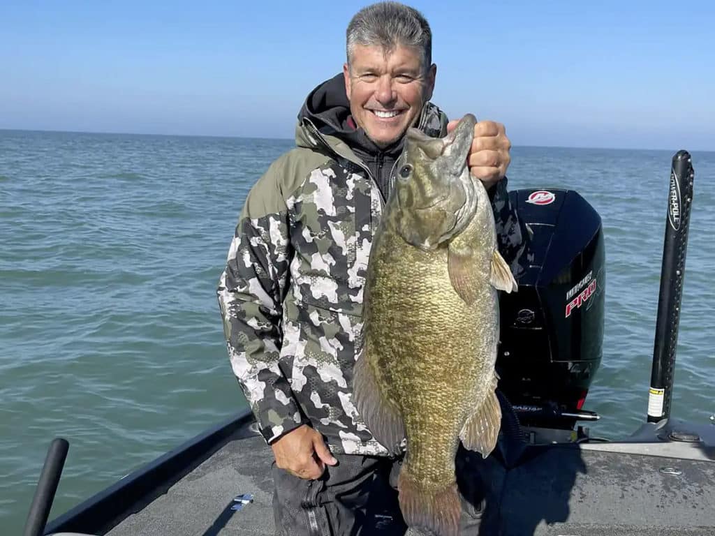 Gregg Gallagher with smallmouth bass