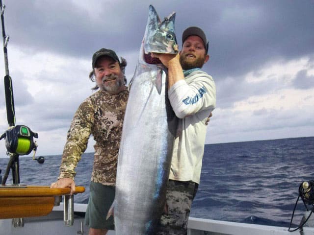 Giant wahoo caught in the Bahamas
