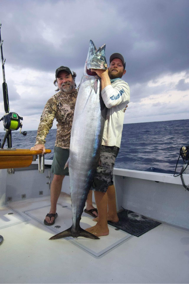 Giant wahoo caught in the Bahamas